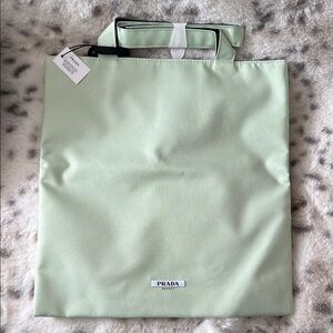 Prada Mint Green Shopper Tote